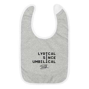 Troyman Lyrical Since Umbilical Embroidered Baby Bib