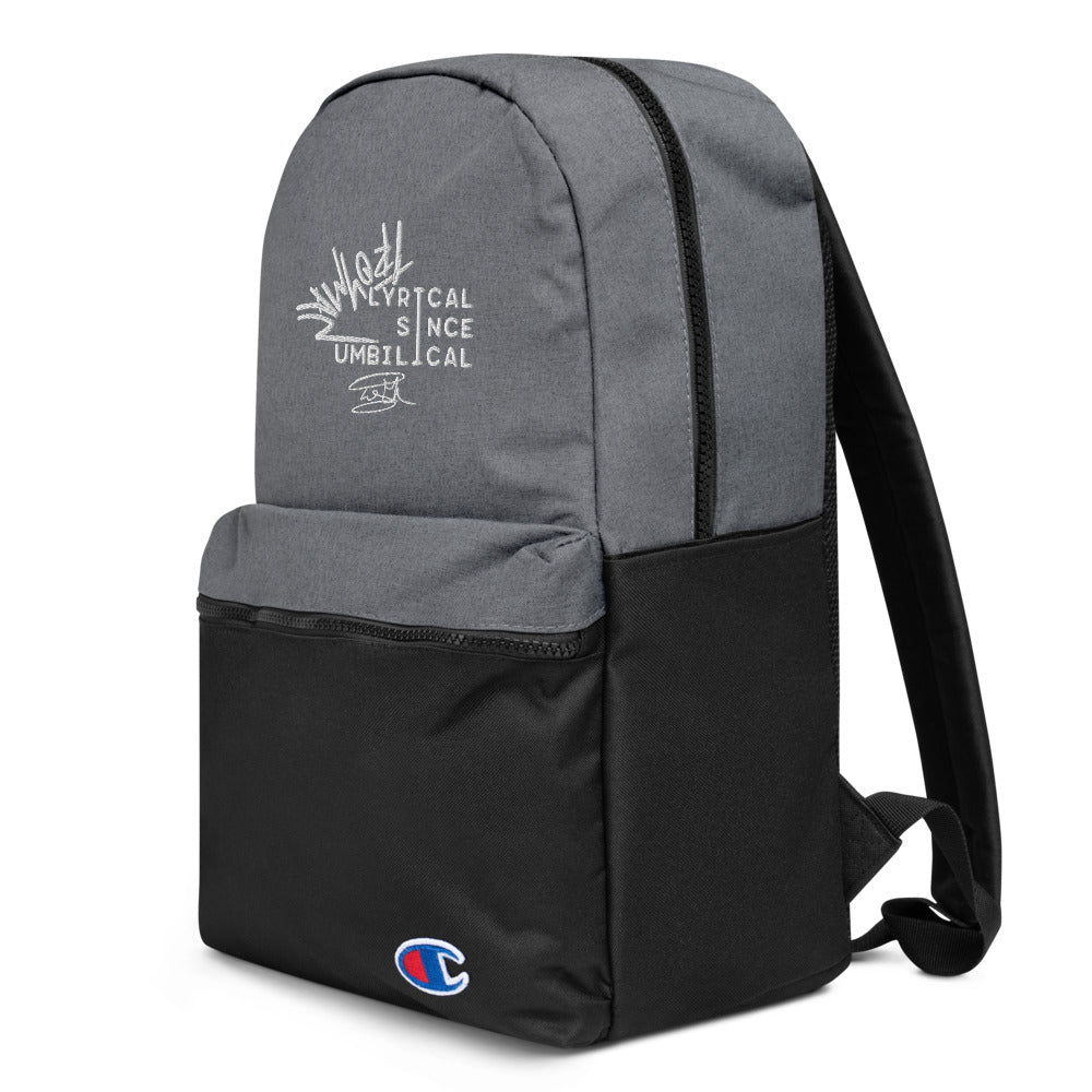 Troyman Lyrical Since Umbilical Embroidered Champion Backpack