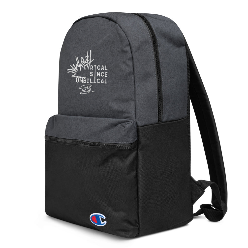 Troyman Lyrical Since Umbilical Embroidered Champion Backpack
